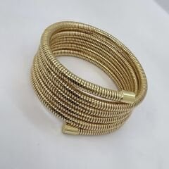 Dolamalı Gold Kelepçe Bileklik