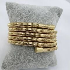 Dolamalı Gold Kelepçe Bileklik