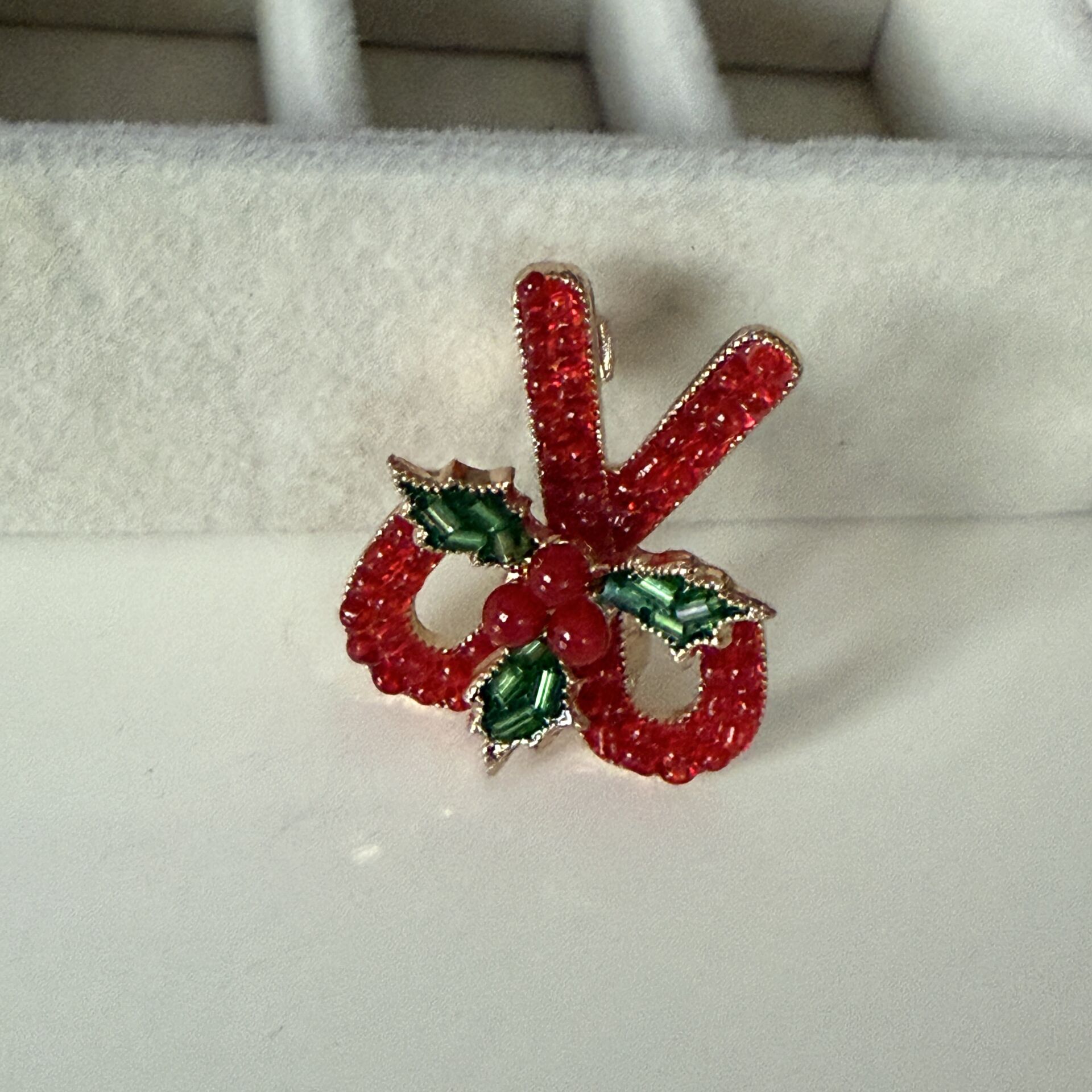 İthal Taşlı İkili Baston Şeker Broş