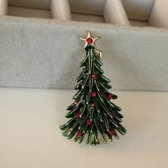 İthal Yıldız Detay Yılbaşı Ağacı Broş