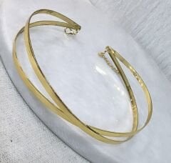 İklİi Görünüm Çapraz Choker Kolye