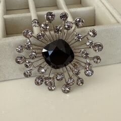 İthal Taşlı Tasarım Broş