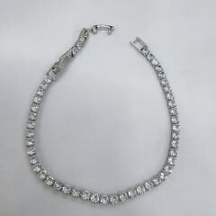 Özel Seri 14K Gümüş Kaplama  Gümüş İnce Su Yolu  Sıra Bileklik