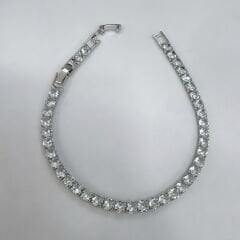 Özel Seri 14K Gümüş Kaplama  Kalın Su Yolu Sıra Bileklik