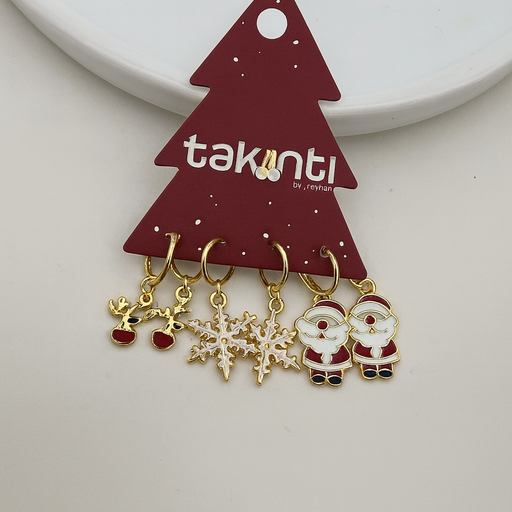 İthal Yeni Yıl Küpe Seti