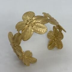 Özel Seri Çiçek Plaka Kelepçe Bileklik