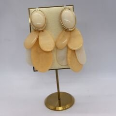 Özel Seri Marka Model Renk Geçişli Reçine Sallantı  Küpe