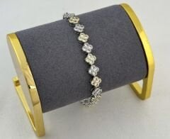 Özel Seri 14K Altın Kaplama Yonca Figür Bileklik (20cm)