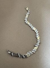 Özel Seri 14K Altın Kaplama  Zigzak Model Bileklik