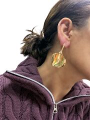 Özel Seri Bombeli Yaprak Küpe