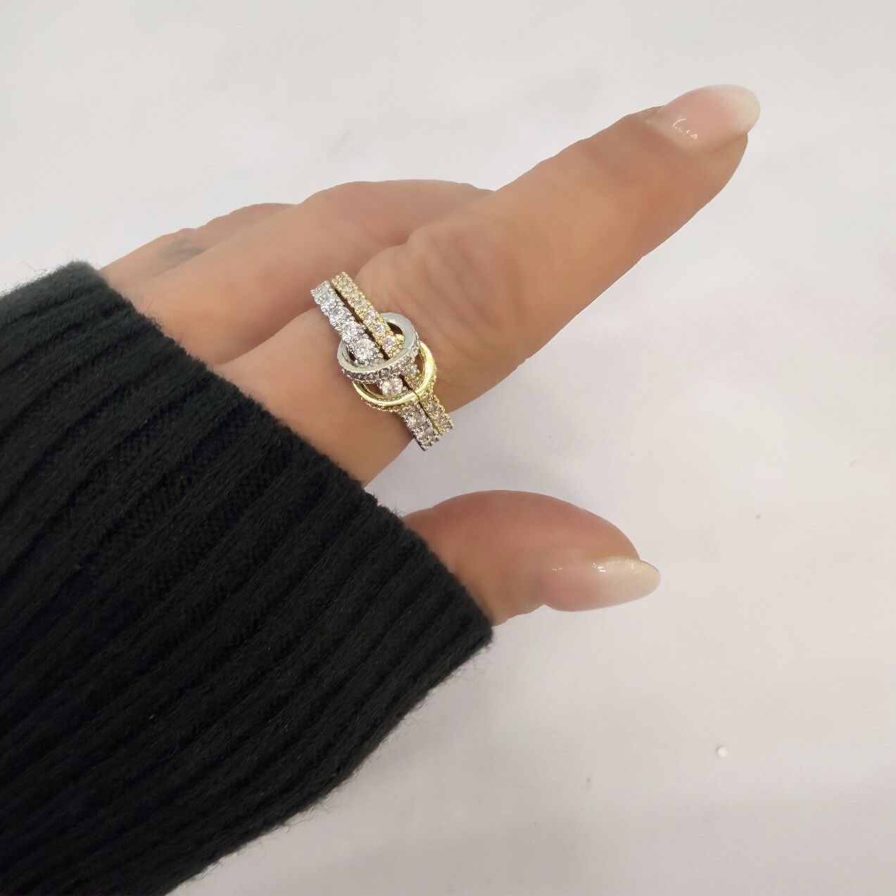 Özel Seri İkili Zirkon Taşlı Yüzük