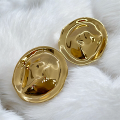 Ezme Plaka Desen Oval Plaka Küpe