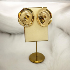 Ezme Plaka Desen Oval Plaka Küpe