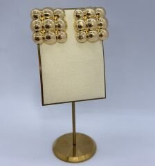 Marka Model Petek Desen Kare Küpe