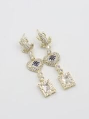 Özel Seri Marka Model Taşlı Tasarım Küpe