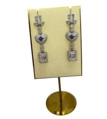 Özel Seri Marka Model Taşlı Tasarım Küpe