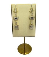 Özel Seri Marka Model Taşlı Tasarım Küpe