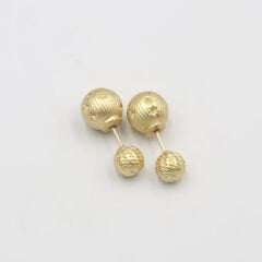 Özel Seri Minimal Dövme Plaka Top Küpe