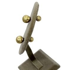 Özel Seri Minimal Dövme Plaka Top Küpe