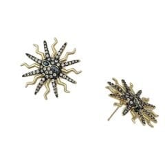 Özel Seri Taş Detay İki Renkli Gözlüklü Marka Model Güneş Küpe