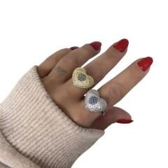 Özel Seri Zirkon Taşlı Kalp Figür Yüzük