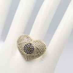 Özel Seri Zirkon Taşlı Kalp Figür Yüzük