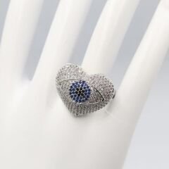 Özel Seri Zirkon Taşlı Kalp Figür Yüzük