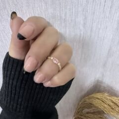 Oval Taşlı Topçuk Çıtır Yüzük