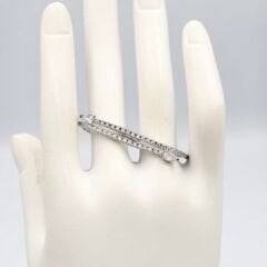 Özel Seri Taşlı Çubuk Model İki Parmak Yüzük