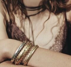 Özel Seri Marka Model Üçlü Mix Kelepçe Bileklik Seti