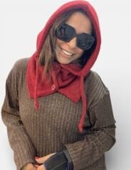 Yumuşak Dokulu Düğmeli Balaclava