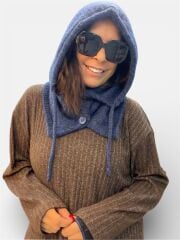 Yumuşak Dokulu Düğmeli Balaclava
