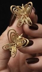 Özel Seri Füsun Kelebek Küpe - Ön Sipariş