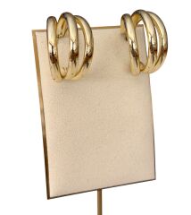 Üçlü Görünüm Büyük Boy Vintage Küpe