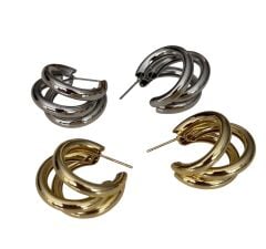 Üçlü Görünüm Orta  Boy Vintage Küpe