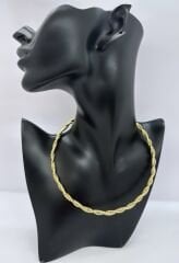 Çelik Burgu Plaka Choker Kolye