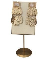 Özel Seri Taşlı Dövme Plaka Sallantı Küpe