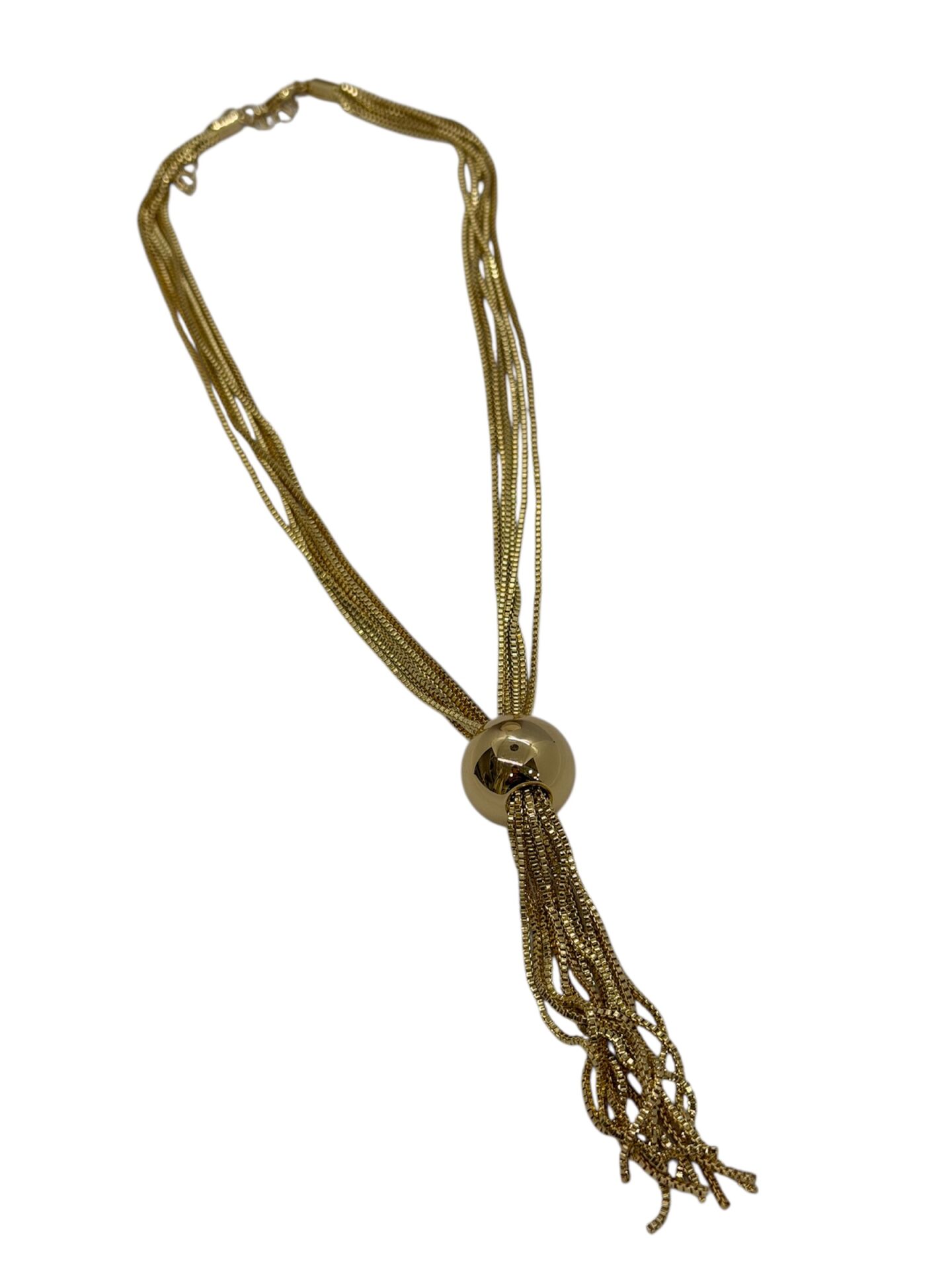 Özel Seri Çoklu Zincirde Topçuk Detay Kolye