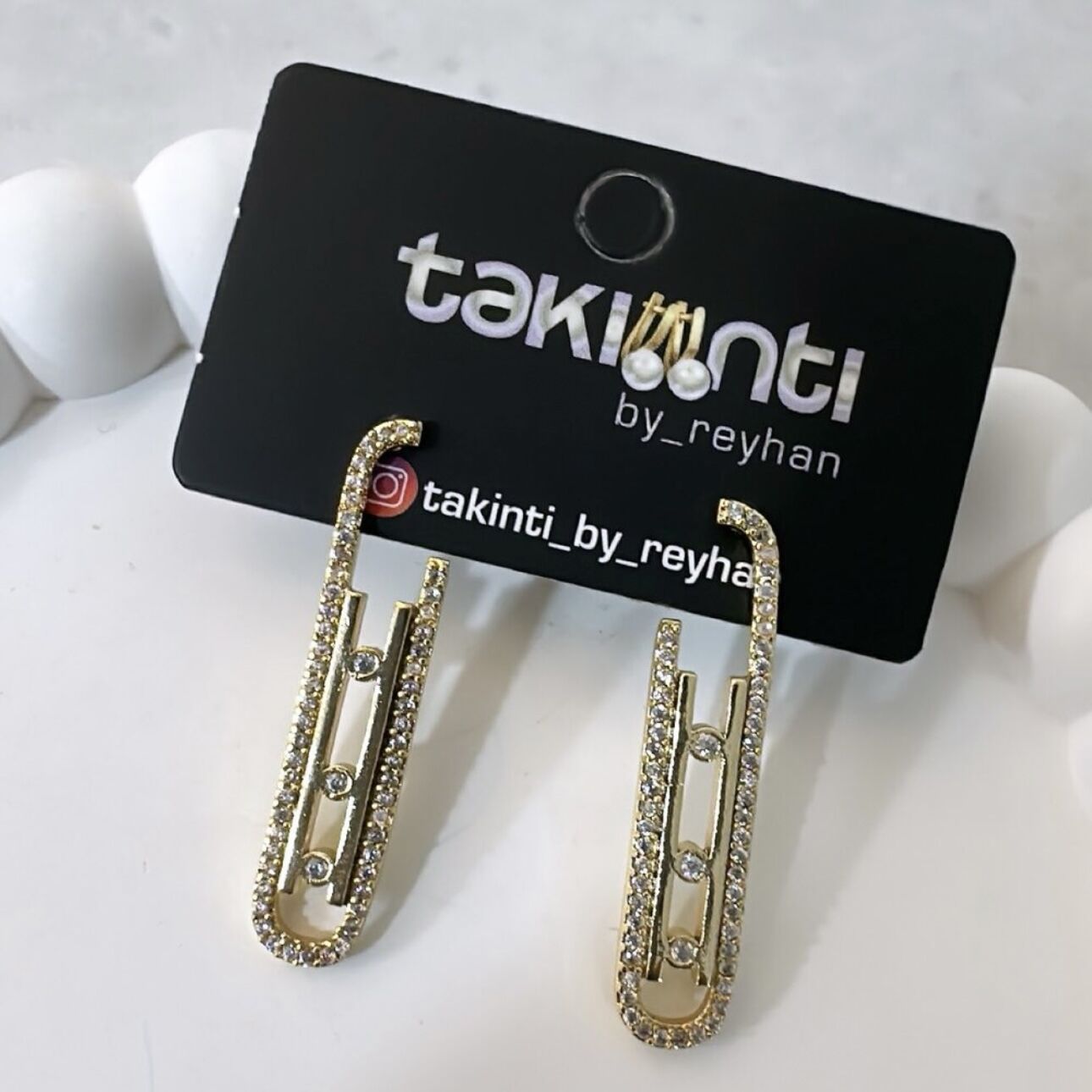 Zirkon Taşlı Messika Model Küpe
