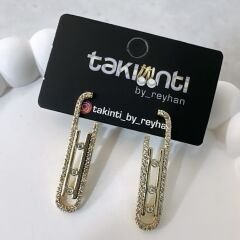 Zirkon Taşlı Messika Model Küpe