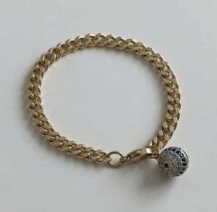 Özel Seri Renkli Gömme Nazar Figür Sallantılı Zincir Bileklik