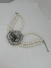 Marka Model Çoklu Büyüklü Küçüklü Top İnci Sıralı Çiçek Figür Choker Kolye