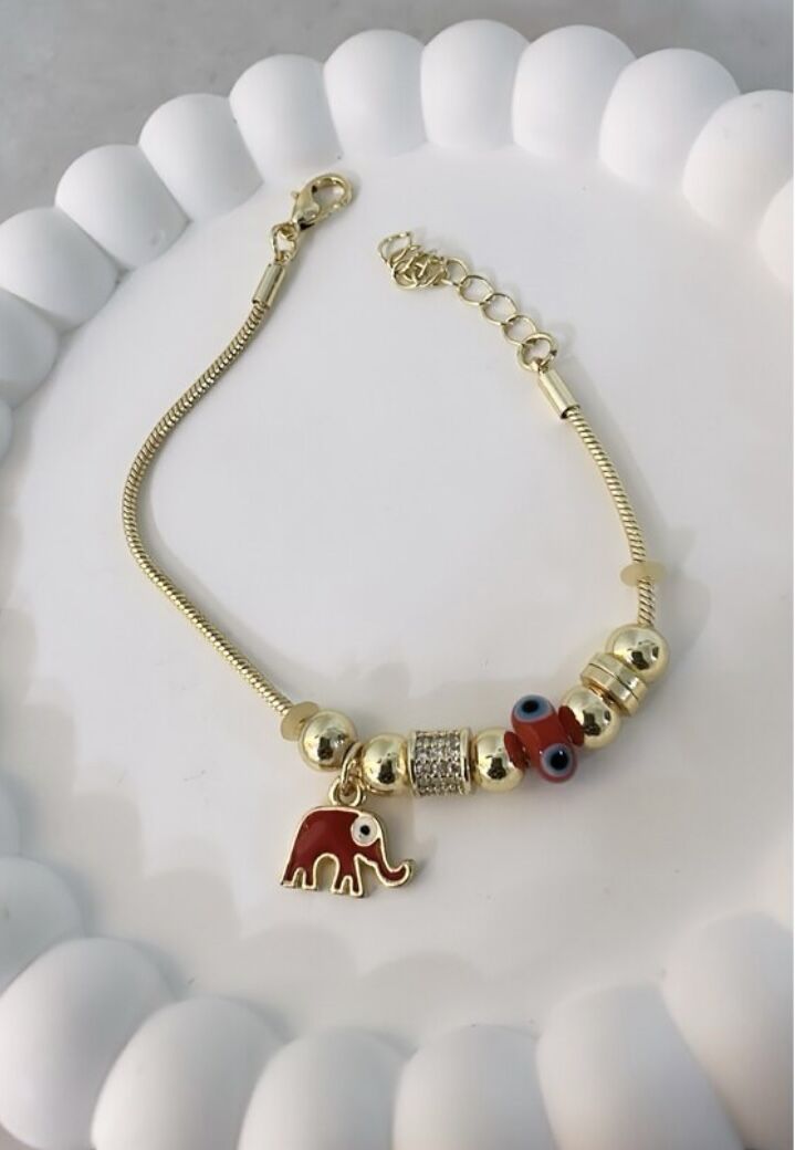 Kırmızı Fil Şans Pandora Bileklik