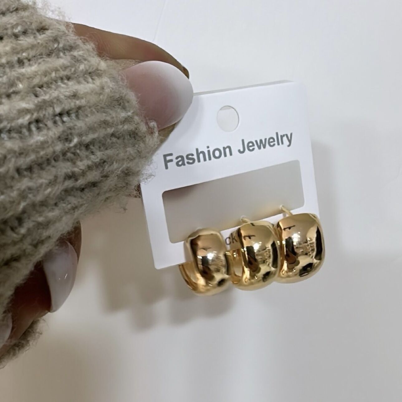 Üçlü İthal Tombul Halka Set Küpe