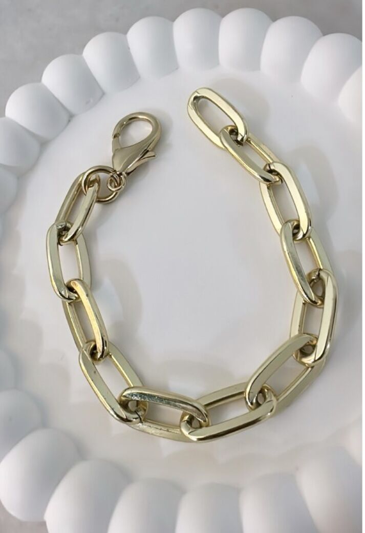 İri Oval Zincir Bileklik