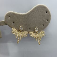 Özel Seri Zirkon Taşlı Melek Kanat Küpe