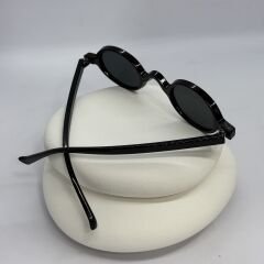 Siyah Oval Retro Güneş Gözlüğü
