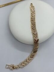 Özel Seri 14K Altın Kaplama Balık Sırtı Bileklik