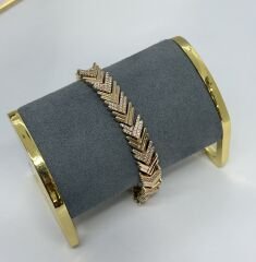 Özel Seri 14K Altın Kaplama Balık Sırtı Bileklik