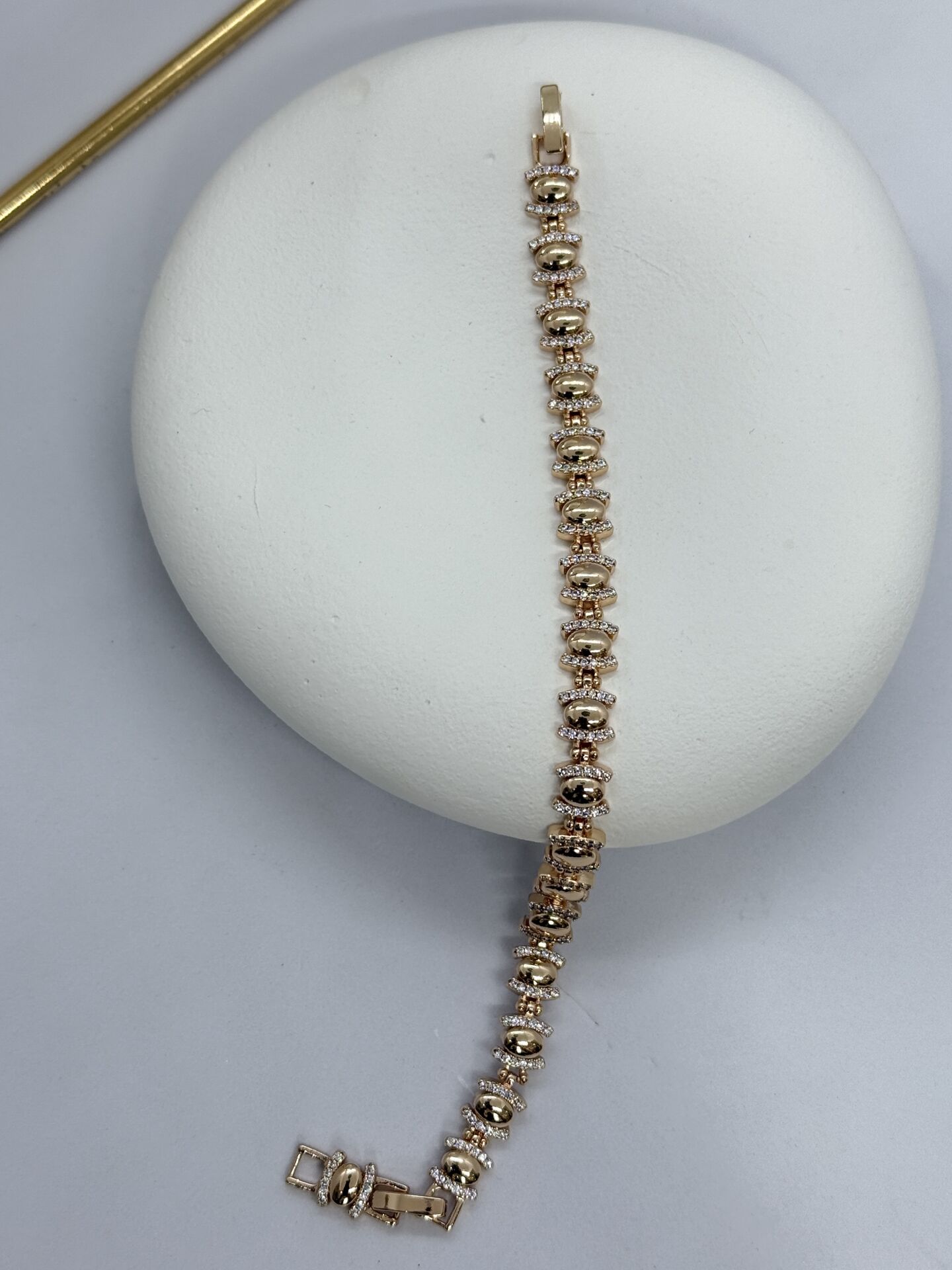 Özel Seri 14K Altın Kaplama Zirkon Taşlı Bileklik